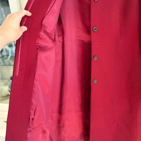 J. Crew WOOL Red Dress coat from Gilmore Girls - Picture 7 of 11